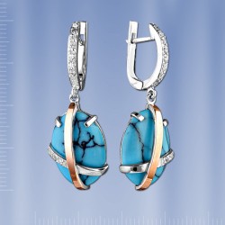 Silberschmuck mit Gold & Tuerkis