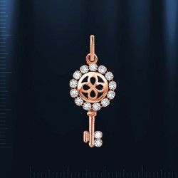 Anhaenger mit Zirkonia Rotgold
