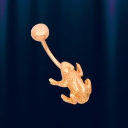 Goldenes  Bauchnabelpiercing