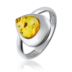 Silberring mit Bernstein "Charme"