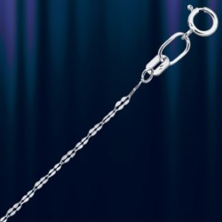 Kette aus Weißgold Flachanker