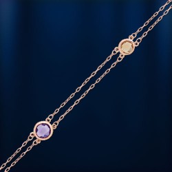 Armband mit Amethyst & Citrin 