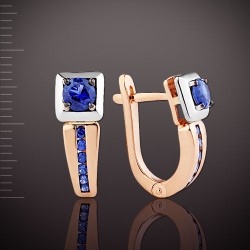 Ohrringe mit Saphiren Korund