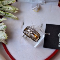 Silberring mit Gold und Zirkonia kaufen