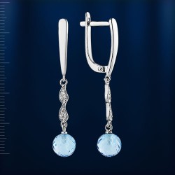 Ohrhaenger mit Topas. Silber 925°