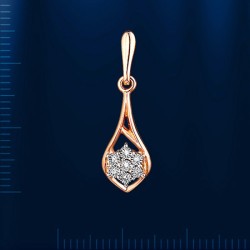 Anhaenger mit Brillanten. Bicolor