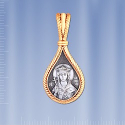 Russische Ikone Silber
