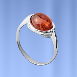  Ring mit Bernstein Silber
