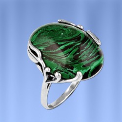 Ring mit Malachit Silber 