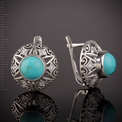 Ohrringe mit Tuerkis Silber 