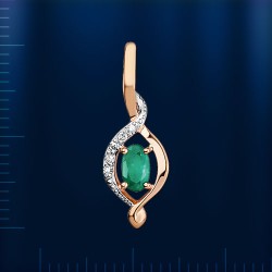 Anhaenger mit Brillanten & Smaragd