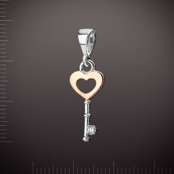 Silber & Gold  Anhaenger mit Fianiten
