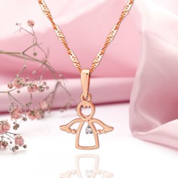 Rotgold Collier 585 Diamant