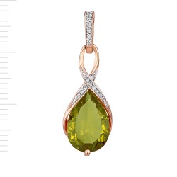 Anhaenger mit Zultanite. Russisches Gold