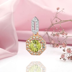 Goldanhaenger "Fruehlingserwachen". Chrysolith & Zirkonia
