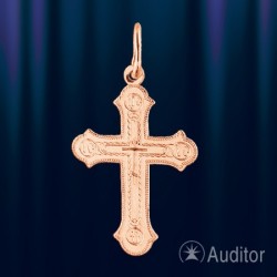 Kinder Kreuz-Anhaenger  russisches Rotgold