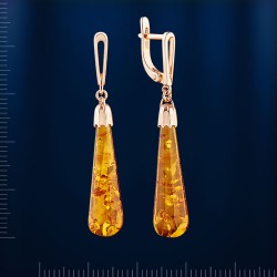 Ohrhaenger mit Bernstein russisches Gold