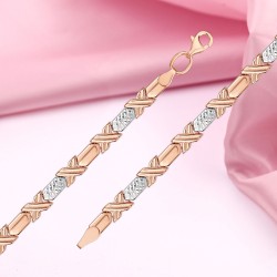Gold Armband Damen russisches Gold 585° bicolor