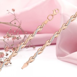 Armband russisches Gold 585° bicolor