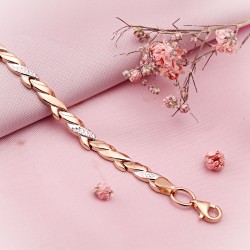 Gold Armband Damen russisches Gold 585° bicolor