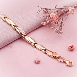 Gold Armband Damen russisches Gold 585° bicolor