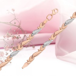 Gold Armband Damen russisches Gold 585° bicolor