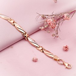 Gold Armband Damen russisches Gold 585° bicolor