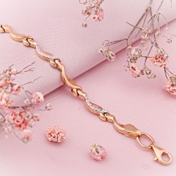 Armband russisches Gold. Bicolor