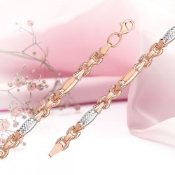 Gold Armbänder 585 Damen bicolor