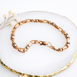 Armband russisches Gold 585 Bicolor