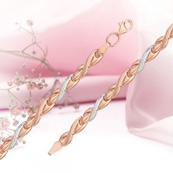 Gold Armband Damen russisches Gold 585° bicolor