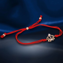Textilarmband mit Zirkonia "Koenigin"