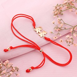 Textilarmband mit Gold 585