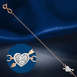 Armband aus Rotgold. Fianiten
