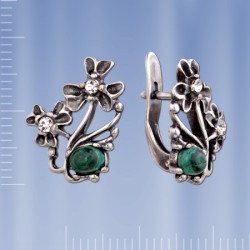  Bijouterie Ohrringer mit Malahit