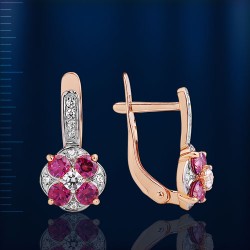 Cерьги с Камнями Swarovski&reg; Русское Золото