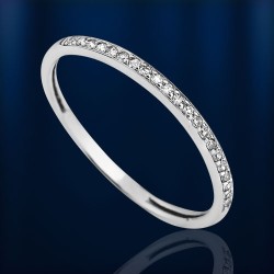 Goldring mit Brillanten. Weissgold