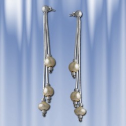 Ohrhaenger aus Silber mit Perle