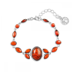 Silberarmband "Secret". Bernstein