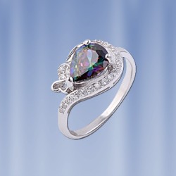  Ring aus 925er Silber mit Topas