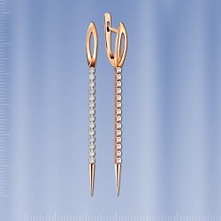 Кристаллы Swarovski®. Серьги Русское золото