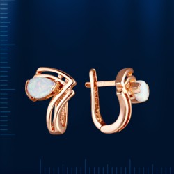  Ohrringe mit Opal. Bicolor