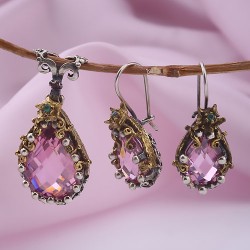 Silberset mit Amethyst 
