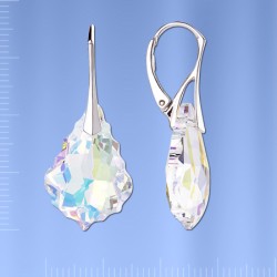 Ohrhaenger mit Swarovski&reg;  Kristallen. Silber