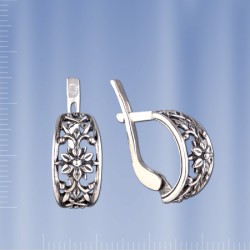 Серебряные серьги. Русское серебро