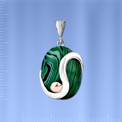 Silber & Gold  Anhaenrer mit Malahit