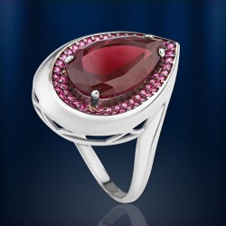 Ring mit Granat nano & Korund