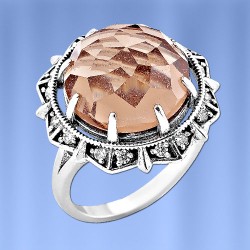 Silberring Rauchtopas 