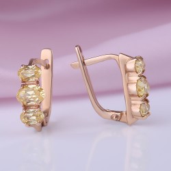 Ohrringe aus Rotgold & Citrin
