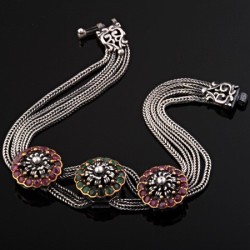 Armband mit Smaragde & Rubine